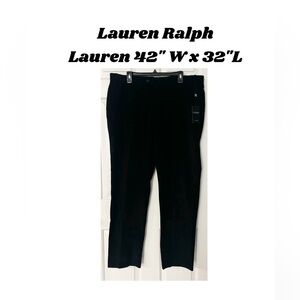 Lauren Ralph Lauren Mens Corduroy Black Pants, Classic Fit, NEW,  42" W x 32" L